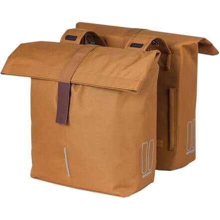 Basil fietstas dubbel City camel bruin (8715019180736)