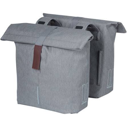 Basil fietstas dubbel City grey melee (8715019180729)