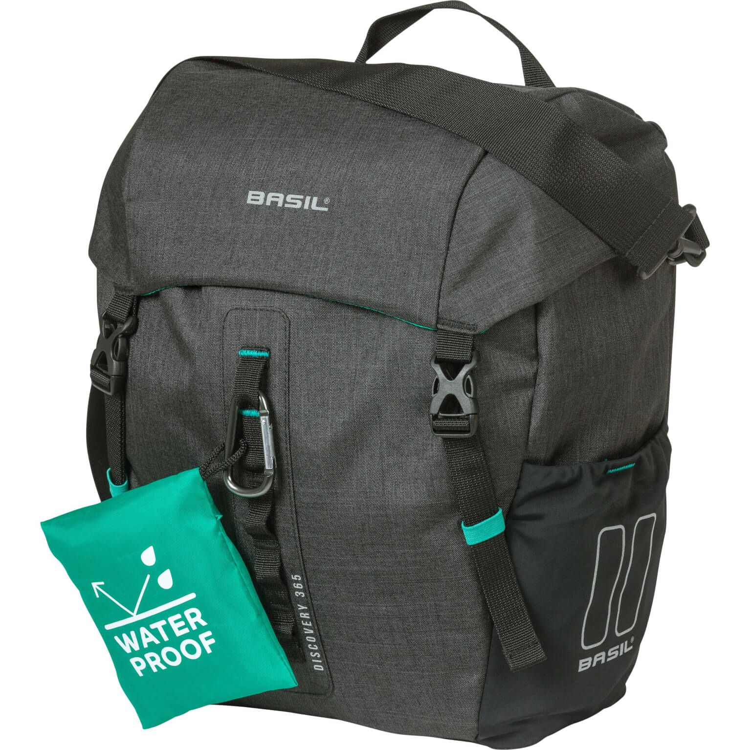 Basil enkele tas Discovery zwart melee (8715019180439)