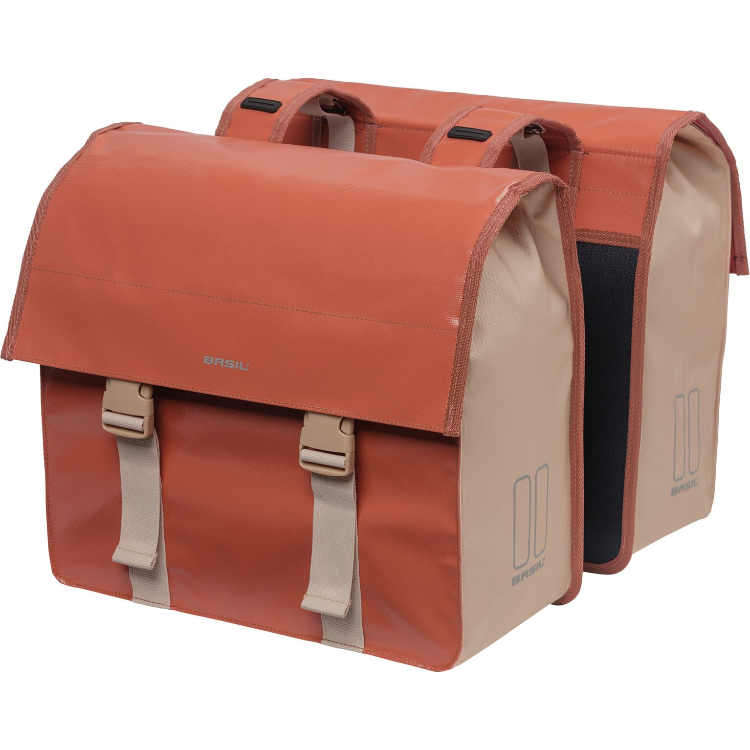 Basil fietstas dubbel Urban load terra red/rose (8715019182273)
