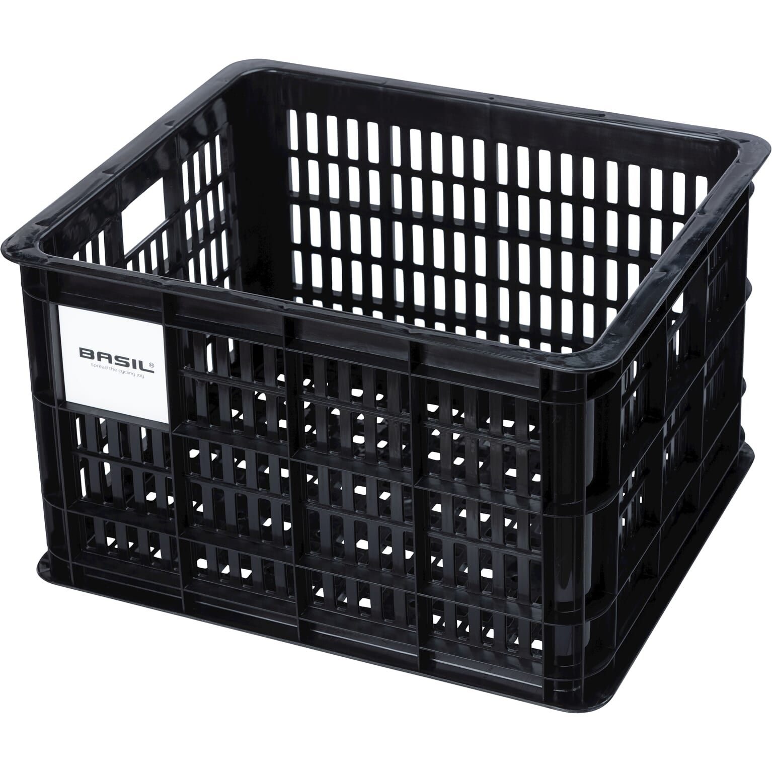 Basil fietskrat M black 29.5L recycled (8715019211348)