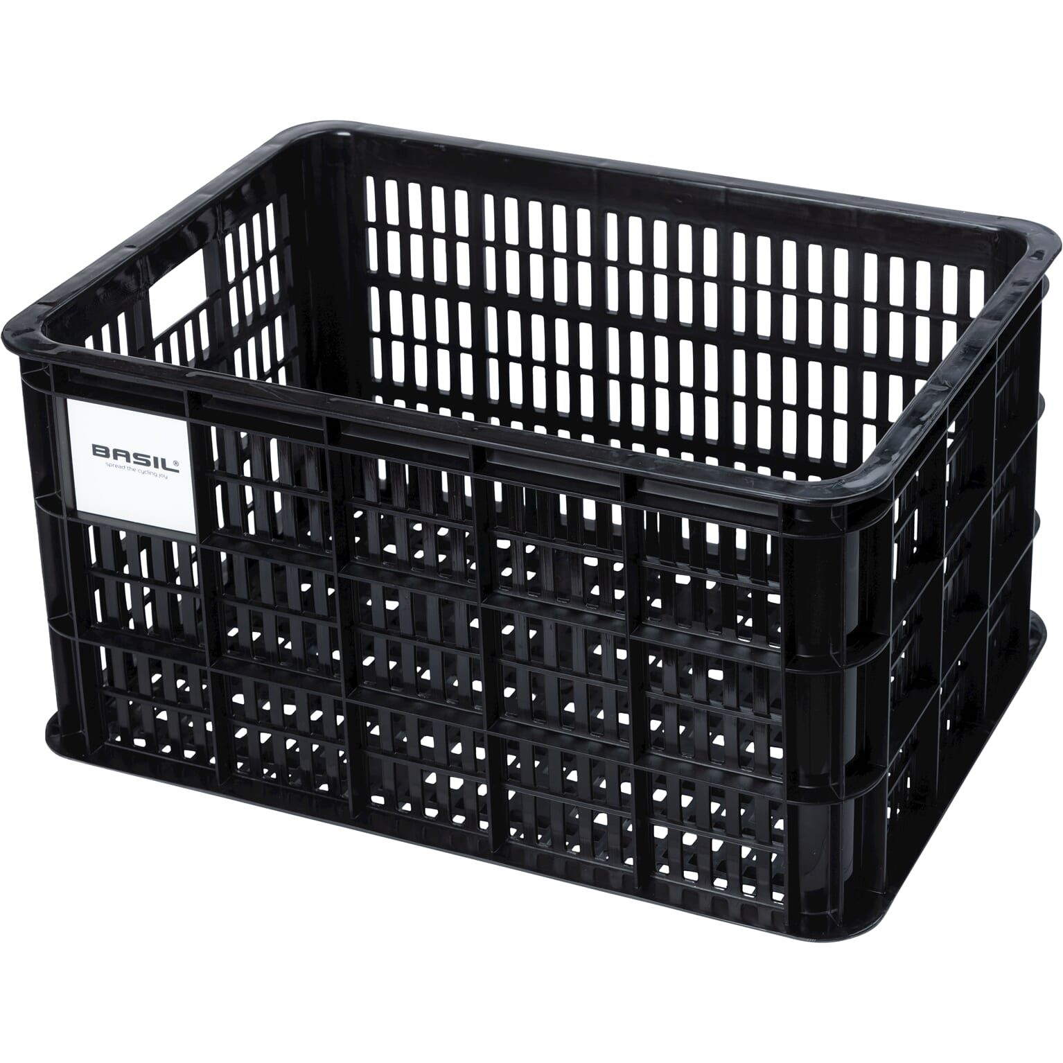 Basil fietskrat L black 40L recycled (8715019211584)