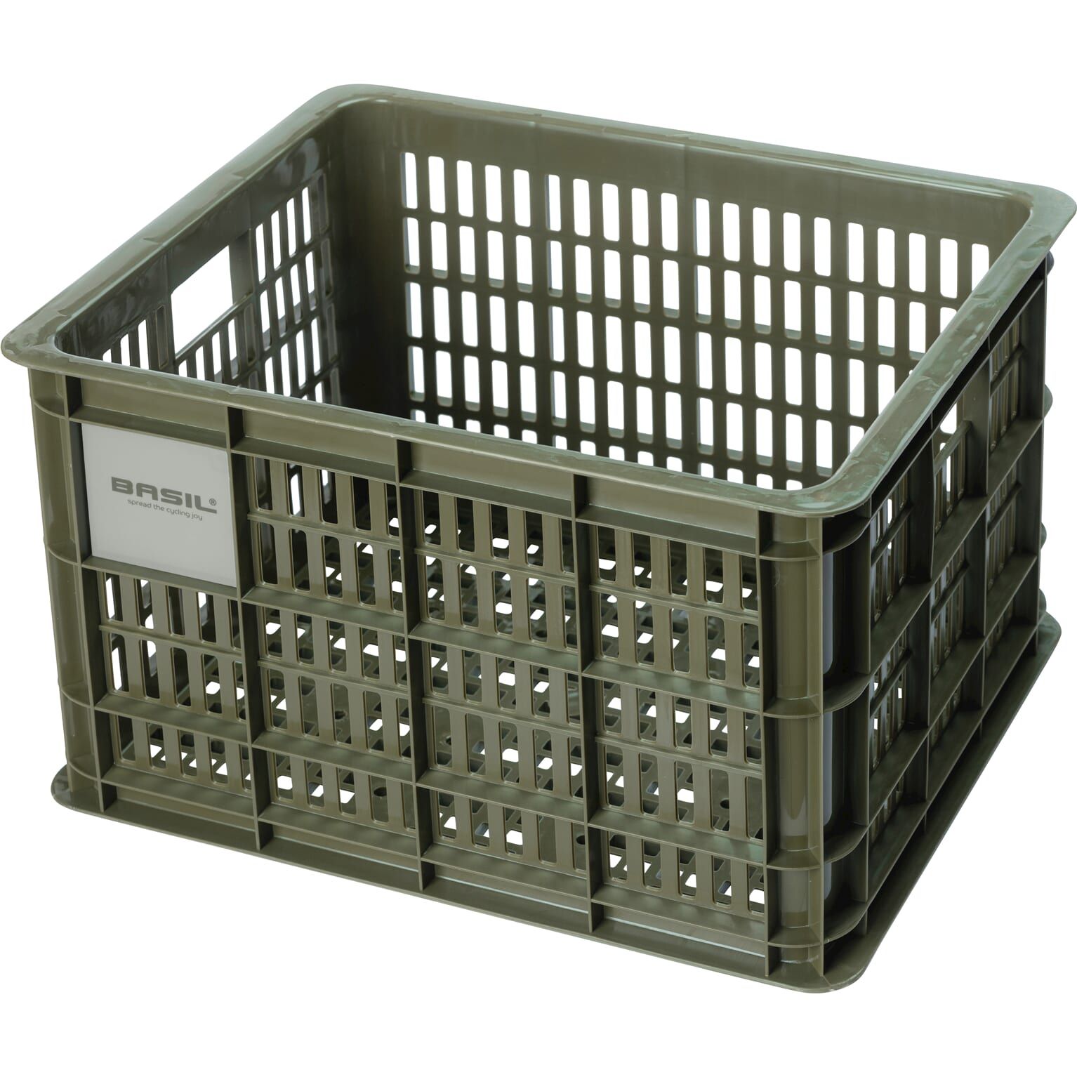 Basil fietskrat M moss green 29.5L recycled (8715019211362)