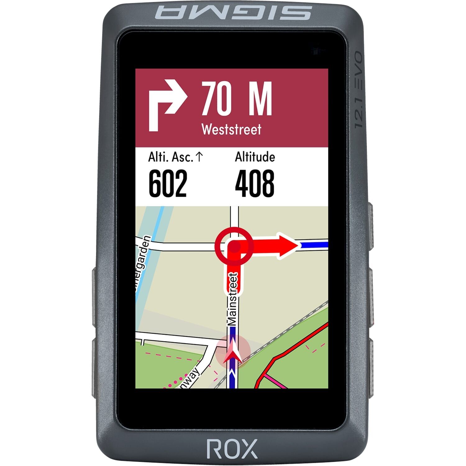 Sigma fietscomputer ROX 12.1 EVO GPS Night Gray Ba (4016224010400)