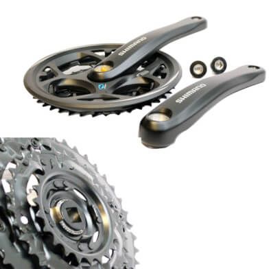 Shimano crankstel Altus M311 7/8sp 42/32/22T zwart (4524667132684)