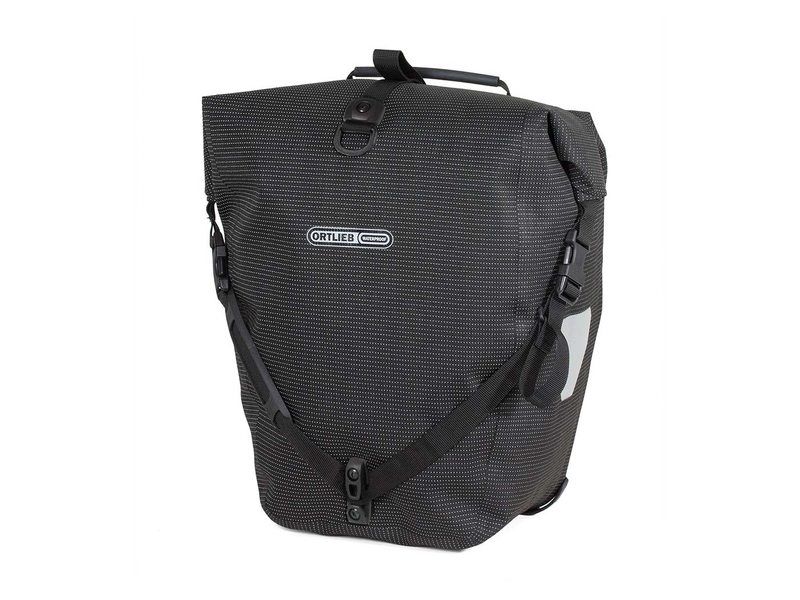 Ortlieb Tas backroller hivis single f5505 black reflective (4013051043519)