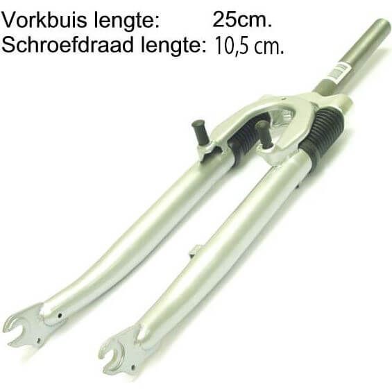 Merkloos verende voorvork 28 1 1/8 draad zilver (8716637004114)